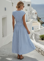 Violeta | Vestido de lino con efecto retorcido