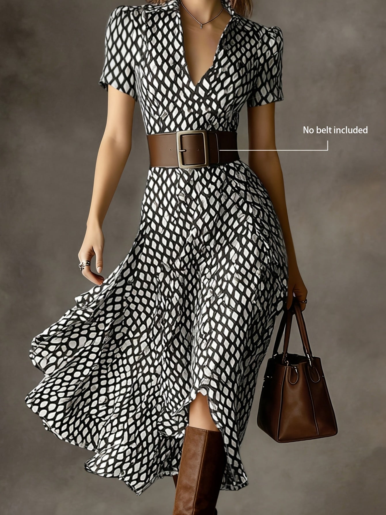 Orly™ | Vestido Midi Floral de Estilo Francés Retro y Elegante