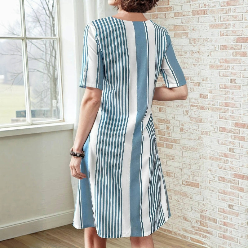 Zulvek™ | Vestido informal a rayas