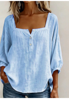 Arelia | Blusa Boho de Algodón con Botones