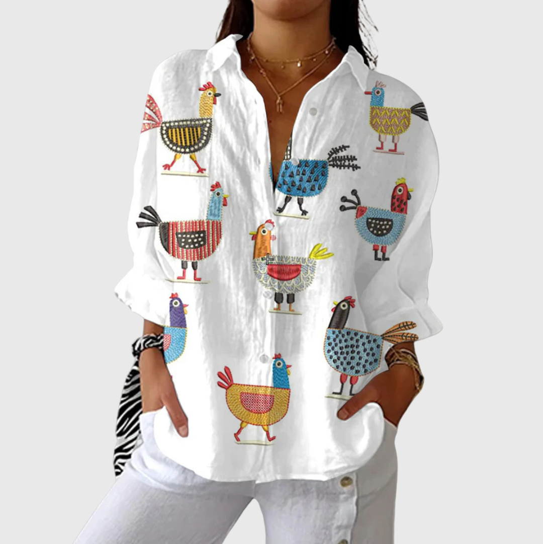 Zira™ | Blusa ligera y colorida con estampado