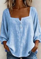 Arelia | Blusa Boho de Algodón con Botones