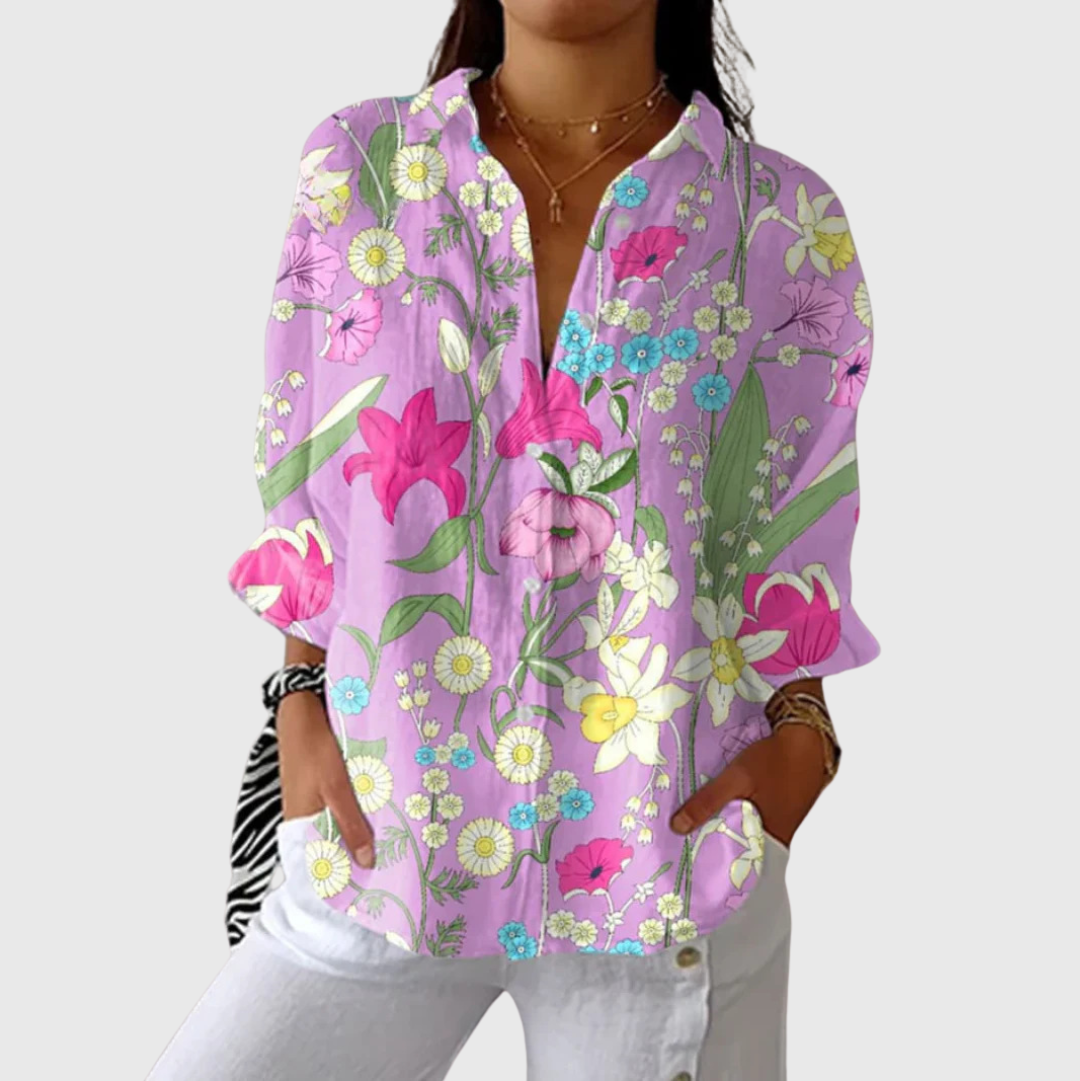 Isel™ | Blusa ligera y colorida con estampado