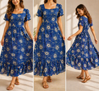 Ertha™ | Vestido Elegante Con Estampado Moderno