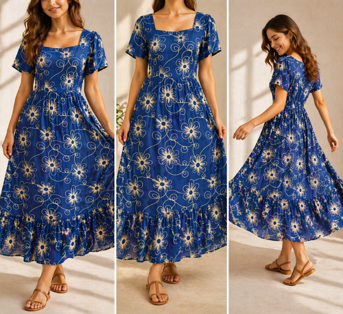 Ertha™ | Vestido Elegante Con Estampado Moderno
