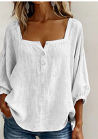 Arelia | Blusa Boho de Algodón con Botones