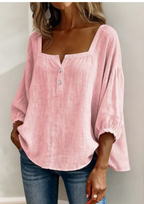 Arelia | Blusa Boho de Algodón con Botones