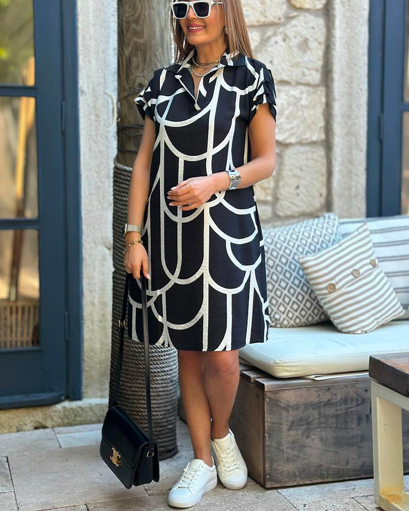 Emy | Vestido con estampado gráfico muy elegante