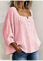 Arelia | Blusa Boho de Algodón con Botones