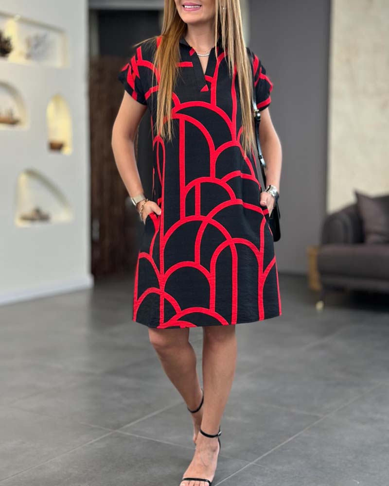 Emy | Vestido con estampado gráfico muy elegante