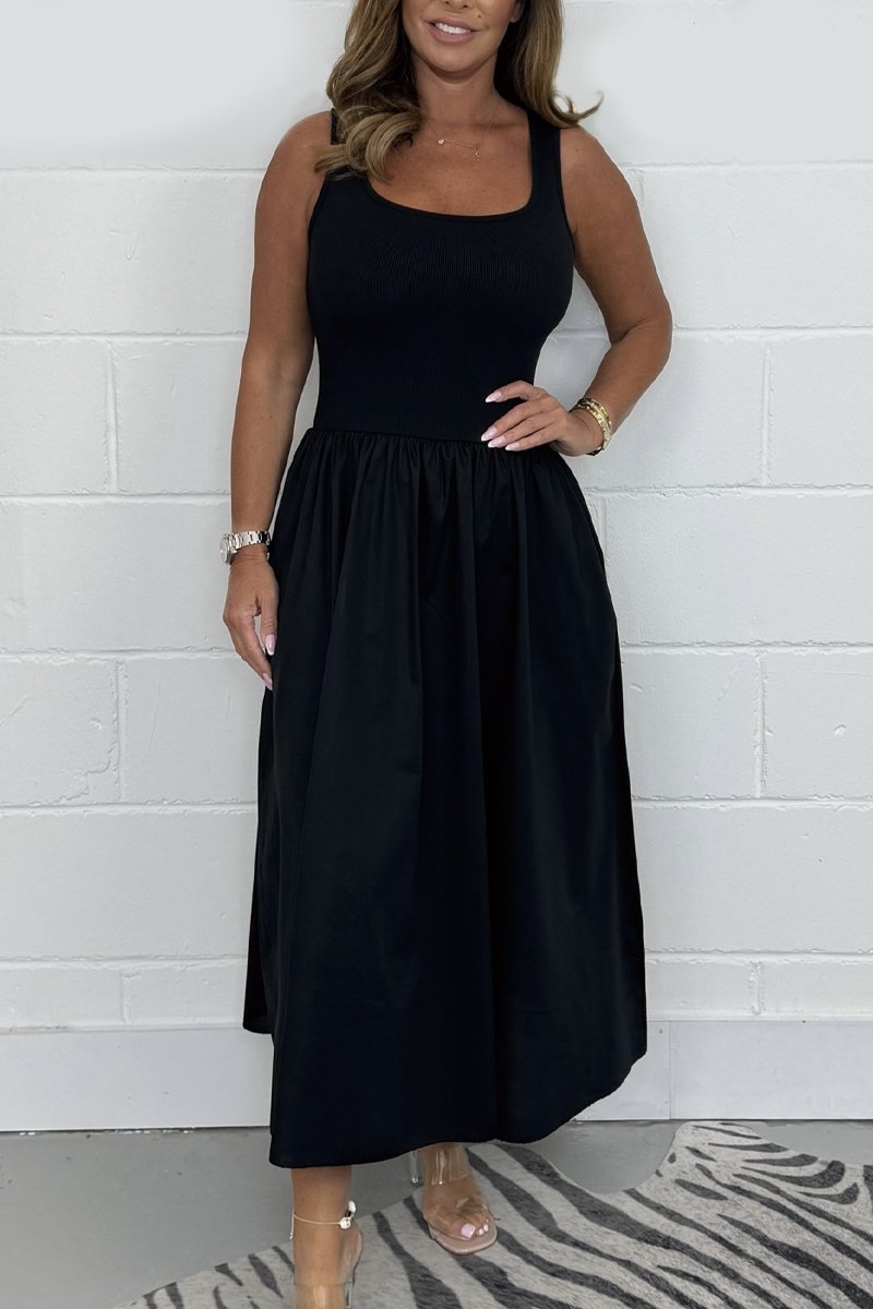 Jorellaia™ | Vestido Línea A sin Mangas para Mujer con Escote Cuadrado Elegante