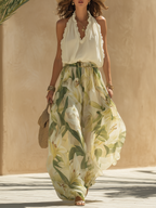 Maren™ | Conjunto Fluido Estampado Lirio Elegante