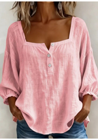 Arelia | Blusa Boho de Algodón con Botones
