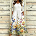 Thalvek™ | Casual dress with a floral print