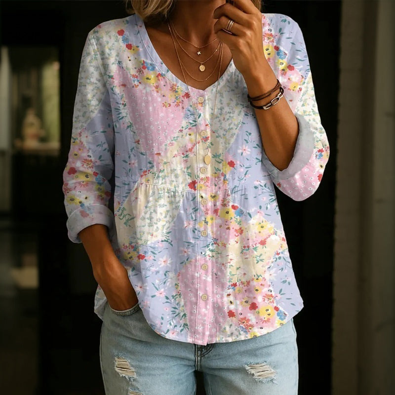 Nixor™ | Blusa con estampado floral vintage