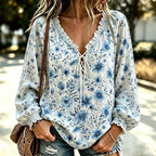 Vandis™ | Blusa con estampado floral vintage