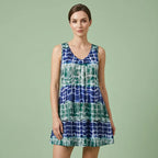 📢📢 50% OFF!! ⏰ Women's Sleeveless V-Neck Tie-Dye Dress 👗✨