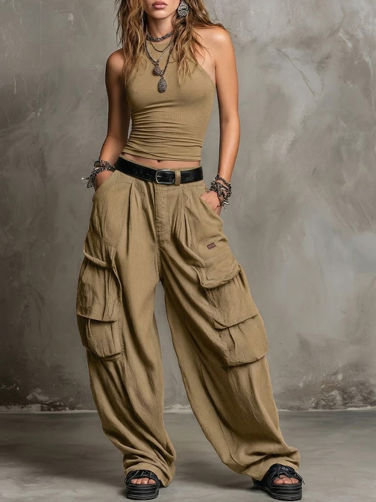 Sira™ | Conjunto de dos piezas compuesto por un chaleco de algodón informal y cómodo y unos pantalones cargo