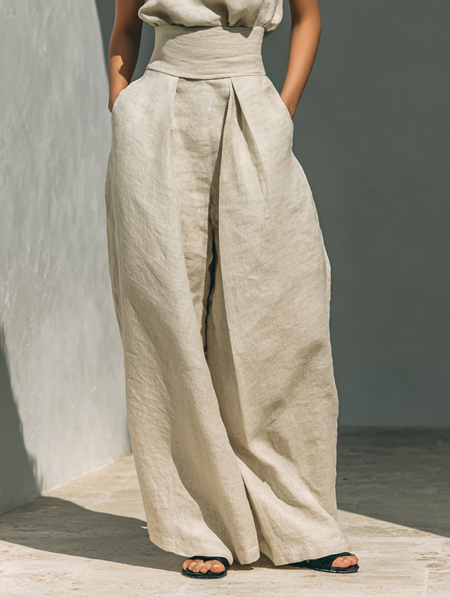 Jorevia™  | CONJUNTO MINIMALISTA CON PANTALONES ANCHOS