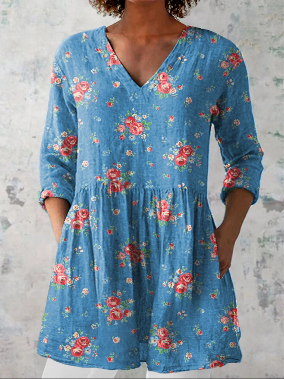 Guadalupe | Blusa Manga Larga con Escote en V