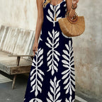 Tessa™ |  Vestido Largo Sin Mangas Impreso Tropical de Verano