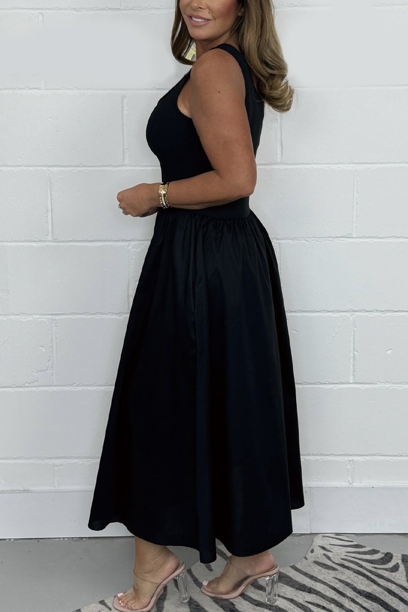 Jorellaia™ | Vestido Línea A sin Mangas para Mujer con Escote Cuadrado Elegante
