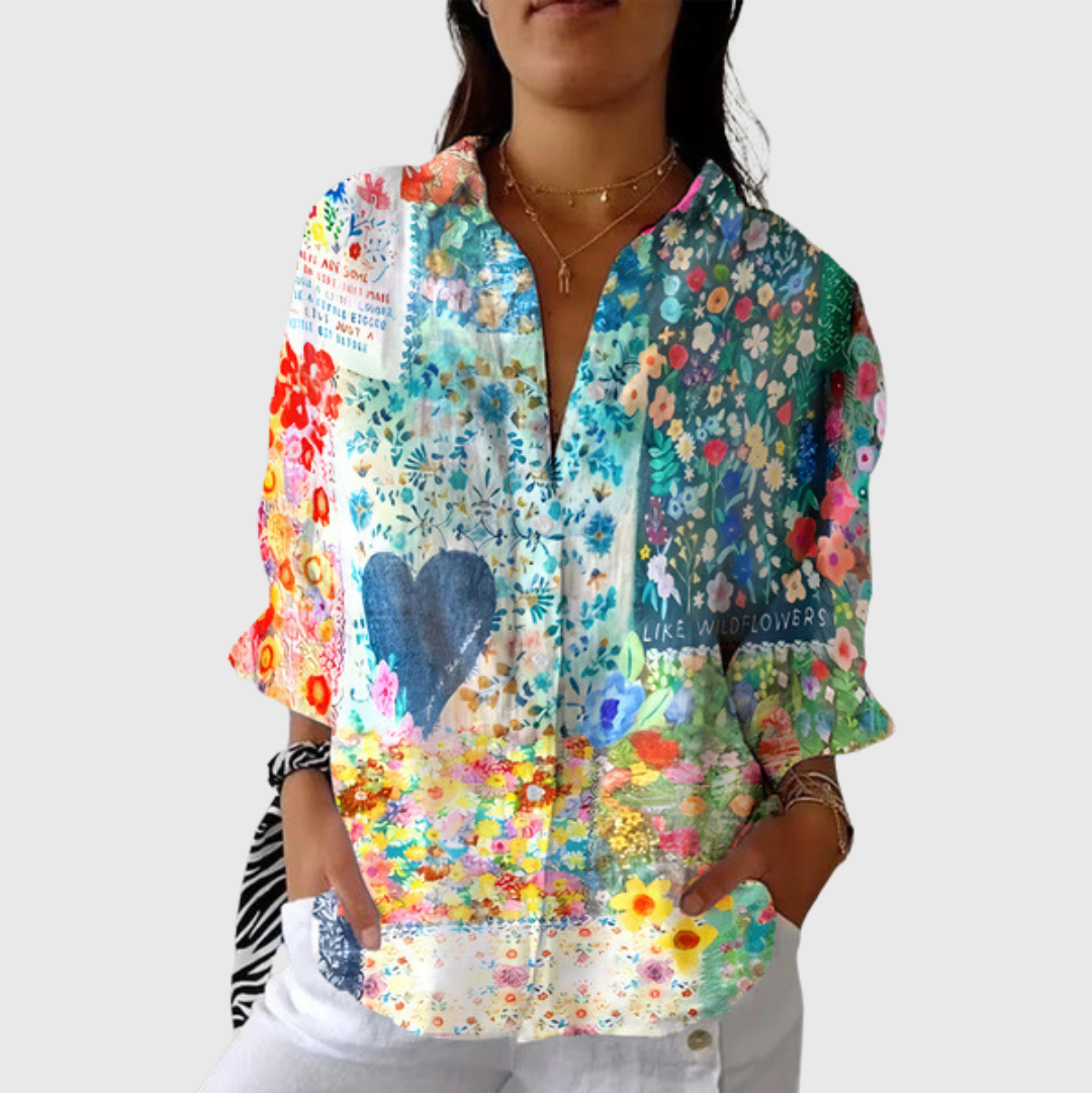 Nixia™ | Blusa ligera y colorida con estampado