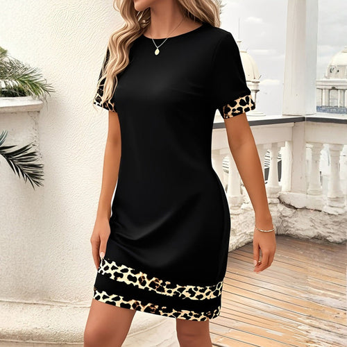 Akru™ | Vestido vintage con estampado de leopardo