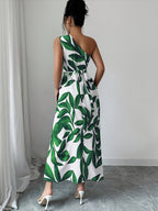 ✨ One-Shoulder Fitted Maxi Dress