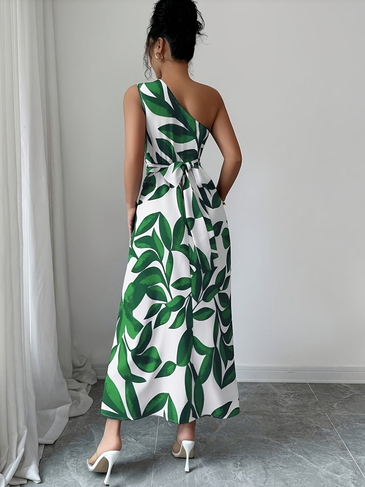 ✨ One-Shoulder Fitted Maxi Dress