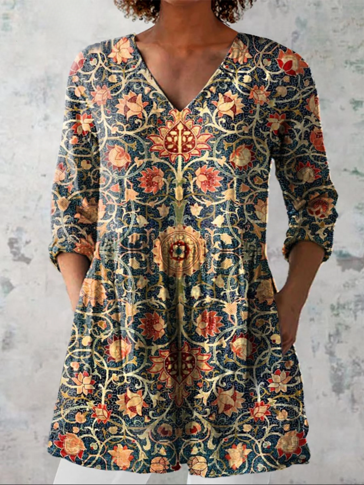 Visitación | Blusa Manga Larga con Escote en V