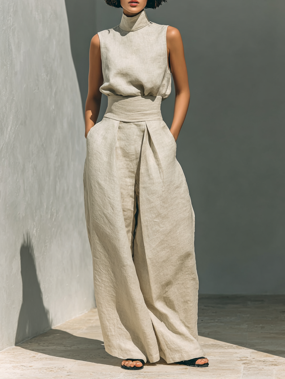 Jorevia™  | CONJUNTO MINIMALISTA CON PANTALONES ANCHOS