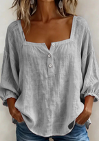 Arelia | Blusa Boho de Algodón con Botones