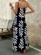 Tessa™ |  Vestido Largo Sin Mangas Impreso Tropical de Verano