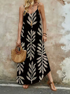 Tessa™ |  Vestido Largo Sin Mangas Impreso Tropical de Verano