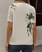 Malyr™ | Jersey de punto con estampado floral y cuello en V