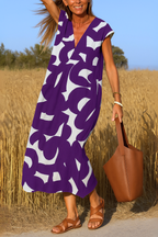 Ellen™ | Vestido estampado con cuello en V