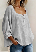 Arelia | Blusa Boho de Algodón con Botones