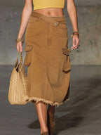 Alys™ | Falda estilo cargo con dobladillo sin rematar