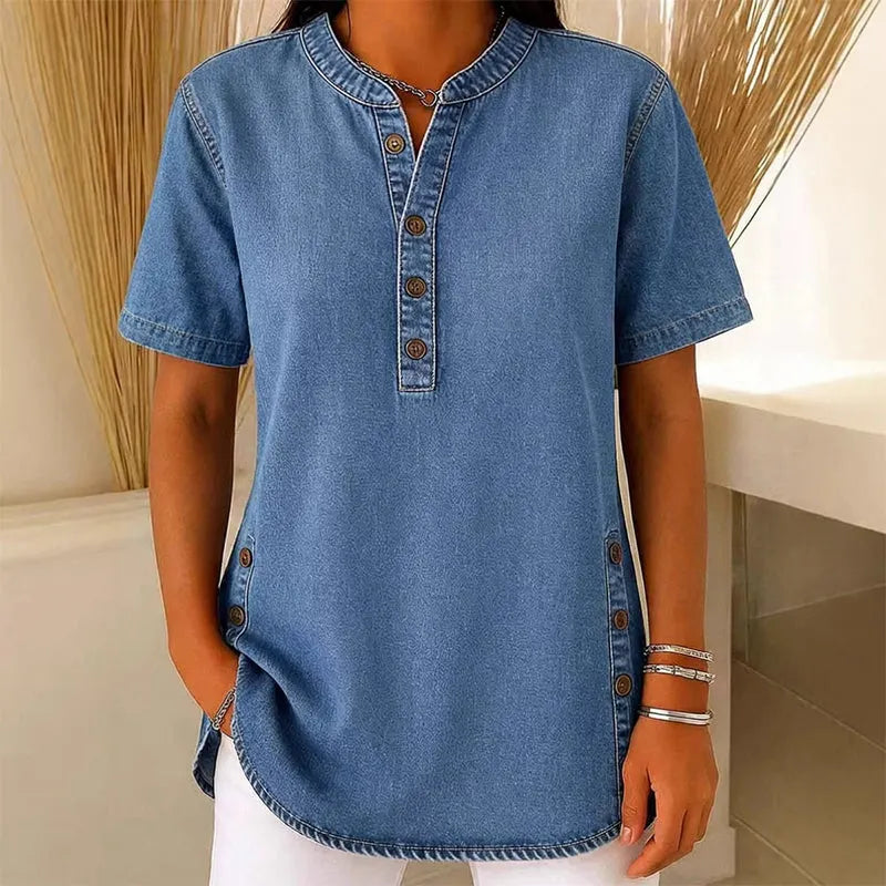 Xeni™ | Camiseta vaquera informal y transpirable para mujer ✨
