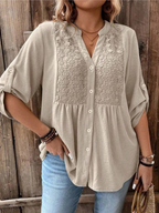 Vireya™ | Blusa Elegante con Escote en V y Botones