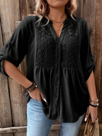 Vireya™ | Blusa Elegante con Escote en V y Botones
