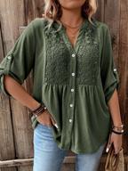 Vireya™ | Blusa Elegante con Escote en V y Botones