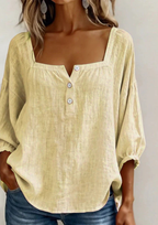 Arelia | Blusa Boho de Algodón con Botones