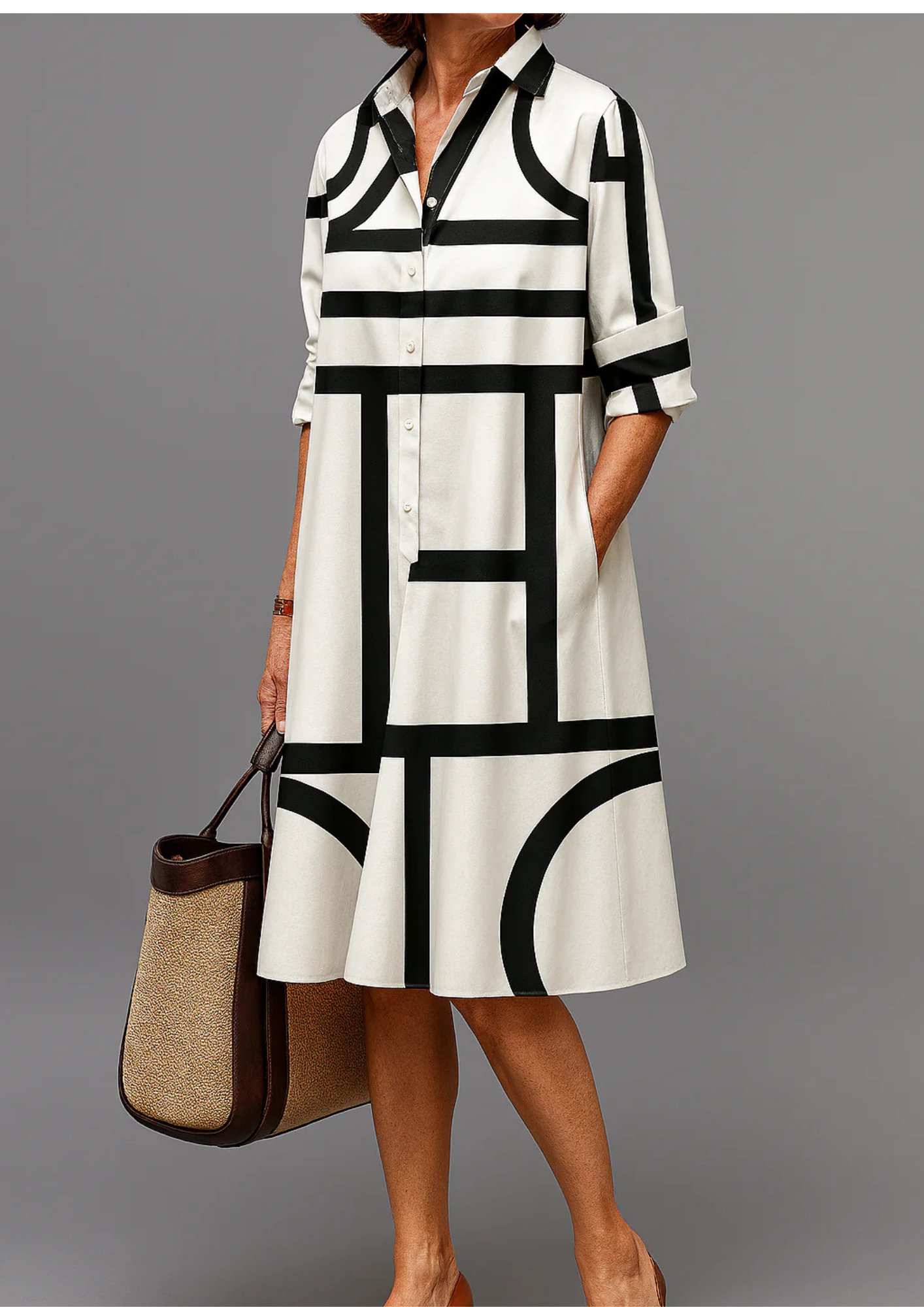 Sandra | Vestido Camisero Artístico