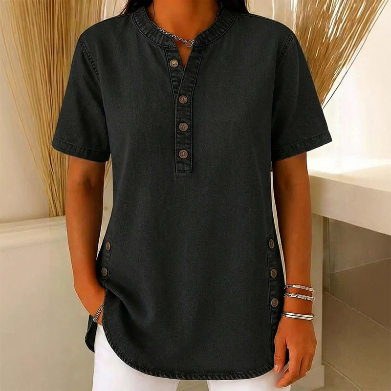 Xeni™ | Camiseta vaquera informal y transpirable para mujer ✨