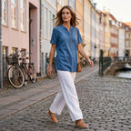 Xeni™ | Camiseta vaquera informal y transpirable para mujer ✨