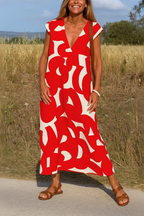 Ellen™ | Vestido estampado con cuello en V