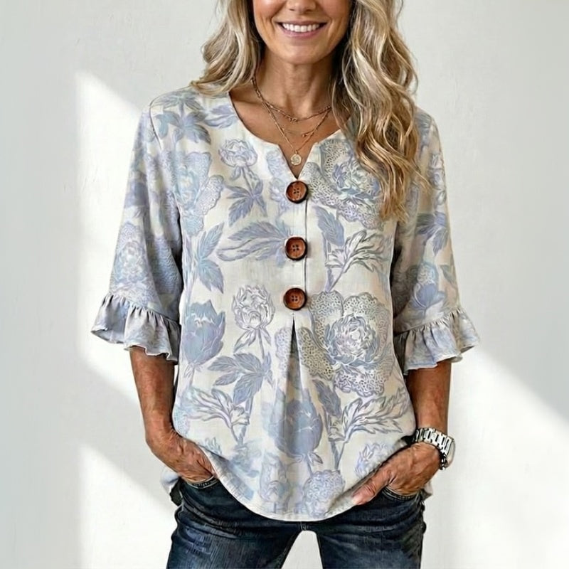 Ozra™ | Blusa vintage con estampado floral