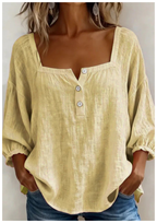 Arelia | Blusa Boho de Algodón con Botones